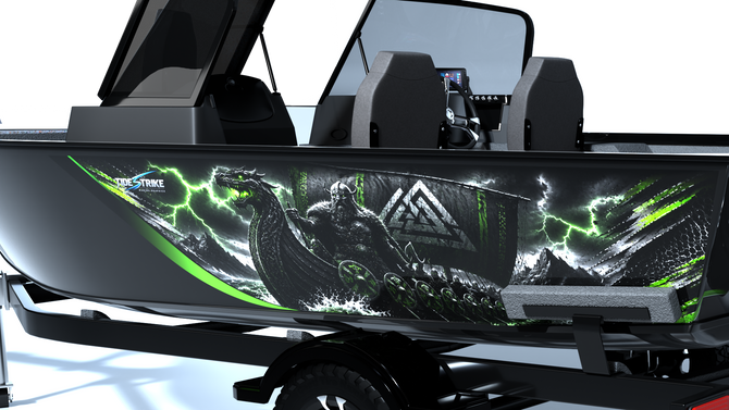 Viking Fury Standard Series Boat Half Wrap – 3M Marine Graphics Kit