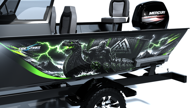 Viking Fury Standard Series Boat Half Wrap – 3M Marine Graphics Kit
