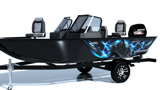 Reaper Rising Standard Series Boat Half Wrap – 3M Marine Graphics Kit