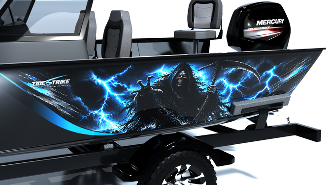 Reaper Rising Standard Series Boat Half Wrap – 3M Marine Graphics Kit