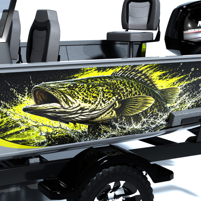 Murray Cod Rampage Standard Series Boat Half Wrap – 3M Marine Graphics Kit