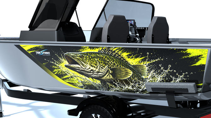 Murray Cod Rampage Standard Series Boat Half Wrap – 3M Marine Graphics Kit