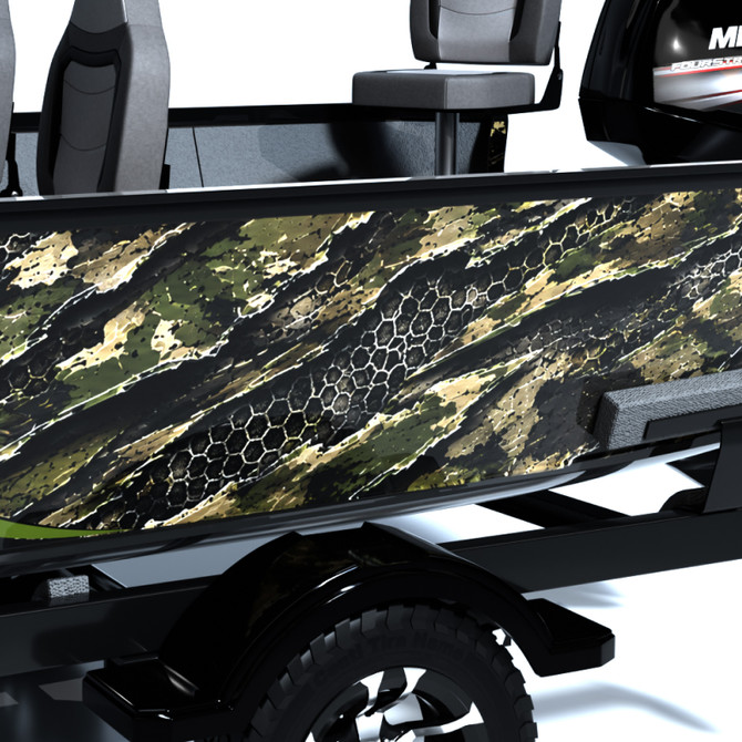 Camo Hunter Standard Series Boat Half Wrap – 3M Marine Graphics Kit