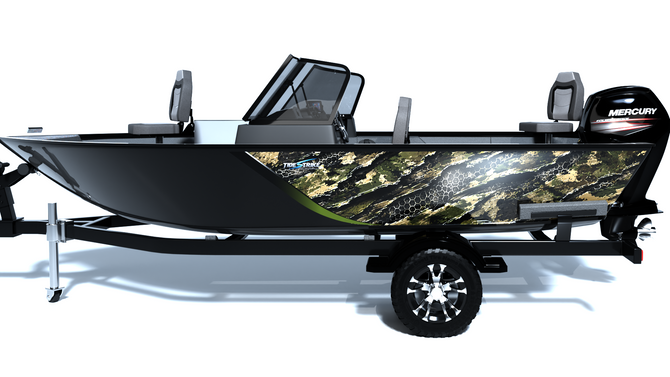 Camo Hunter Standard Series Boat Half Wrap – 3M Marine Graphics Kit