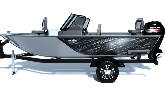 Carbon Stealth Standard Series Boat Half Wrap – 3M Marine Graphics Kit