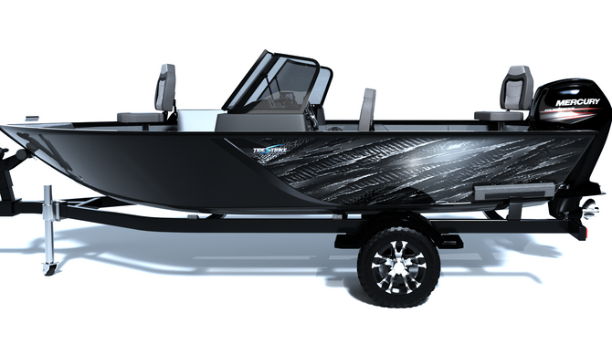 Carbon Stealth Standard Series Boat Half Wrap – 3M Marine Graphics Kit