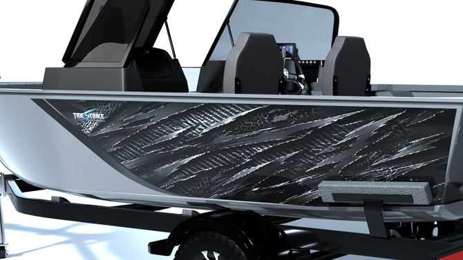Carbon Stealth Standard Series Boat Half Wrap – 3M Marine Graphics Kit