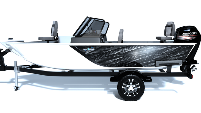 Carbon Stealth Standard Series Boat Half Wrap – 3M Marine Graphics Kit