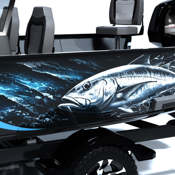 GT Predator Standard Series Boat Half Wrap – 3M Marine Graphics Kit