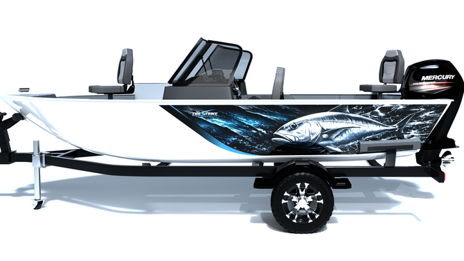 GT Predator Standard Series Boat Half Wrap – 3M Marine Graphics Kit