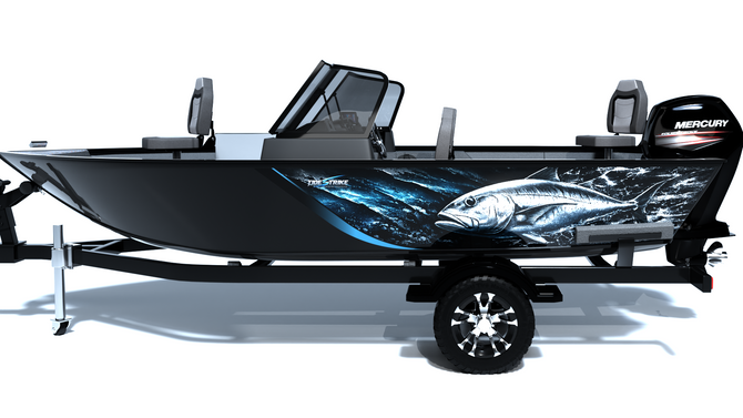 GT Predator Standard Series Boat Half Wrap – 3M Marine Graphics Kit