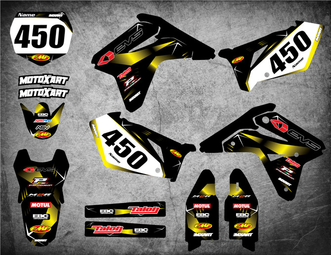 Suzuki Barbed Style Full Sticker Kit
