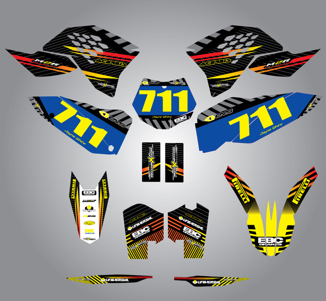 RM 65  Factory Style Full Sticker Kit