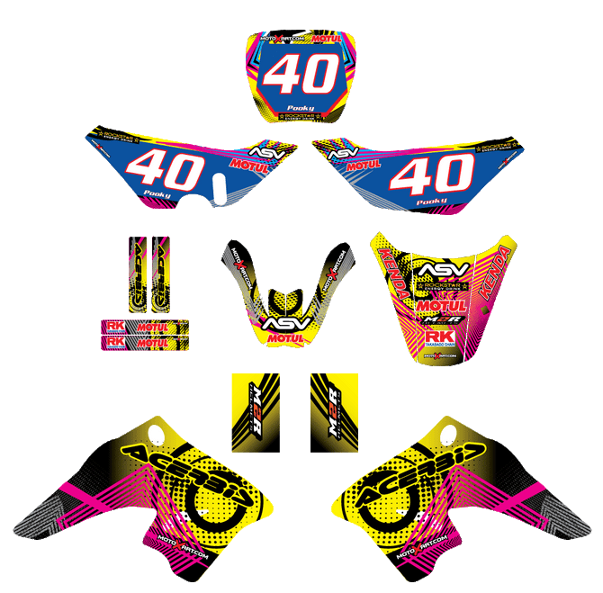 Suzuki 50cc Neon style full Sticker Kit