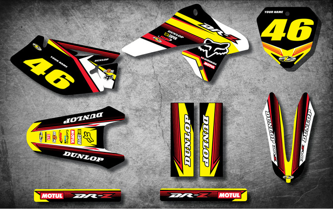 Image DRZ 125 2008 - 2017 mx decals stickers Speeder style MXart
