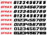 Honda CRF 70/80/100 Number plates Sunrise style