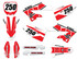 Yamaha YZ250 retro graphics kit. Premium quality YZ250 graphics Australia. All our YZ 250 sticker kit decals are made to order at our Brisbane factory.