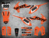 KTM graphics Australia. Image shows KTM 50 sticker kit 2016 2017 2018 2019 2020 2021 models