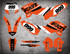 KTM EXC graphics kits 2008 2009 2010 2011 model sticker kits Australia.