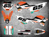 KTM stickers Australia, image shows KTM 65 SX 2009 2010 2011 2012 2013 2014 2015 model graphics.