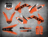 KTM 85 SX graphics AUSTRALIA, image shows 2013 2014 2015 2016 2017 model KTM 85 sticker kits.