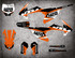 KTM 65 SX decals Australia, image shows KTM 65 2016 2017 2018 2019 2020 2021 2022 2023 models. Free shipping on all KTM 65SX graphics kits in Australia.