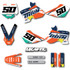 KTM 50 sticker kits Australia. Premium quailty mx graphics, image shows KTM 50 SX 2002 2003 2004 2005 2006 2007 2008 model decal kits.