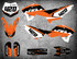 KTM 65 graphics kits Australia, image shows KTM 65 SX model 2009 2010 2011 2012 2013 2014 2015 sticker kit.