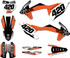 KTM graphic kits Australia, image shows KTM sticker kit for SX SXF 2016 2017 2018 model decals.