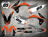 KTM SXF graphics Australia, image shows 2011 2012 model sticker kits.