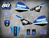 Yamaha PW 80 Pee Wee 80 graphics Australia. Free shipping, premium quality sticker kits.