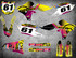 YAMAHA YZ 250F NEON Style Sticker Kit