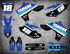 Yamaha YZF 450 YZ 450F stickers Australia, image shows models 2010 2011 2012 2013. Free shipping on all Yamaha decal kits in Australia.