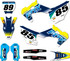 Full custom graphics kit for all Husqvarna model dirt bikes, premium quality materials, made in Australia. Foxy Style.