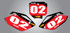 CRF 150 Barbed style number plates