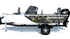 Custom boat wrap camo hunter