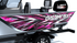 Custom Boat wrap pink close up