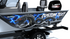 Custom Boat wrap sea serpent blue close up