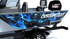 Custom boat wrap Ghost Ship Blue close up