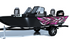 Shadow Strike Pink Standard Series Boat Half Wrap – 3M Marine Graphics Kit