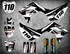 Image shows Honda CRF 110 2019 2020 sticker kit decal kit