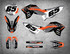 KTM 65 SX graphics Australia, Premium grade, Free shipping. Image shows KTM 65 2009 2010 2011 2012 2013 2014 2015 model sticker kit.