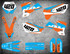 KTM SX graphics Australia, image shows 2003 2004 model KTM SX Decal kits.