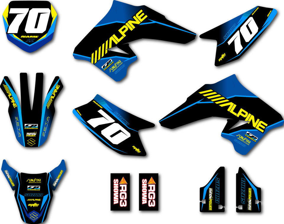 Suzuki JR 80 DRZ 70 decals Australia Soul style Free shipping.