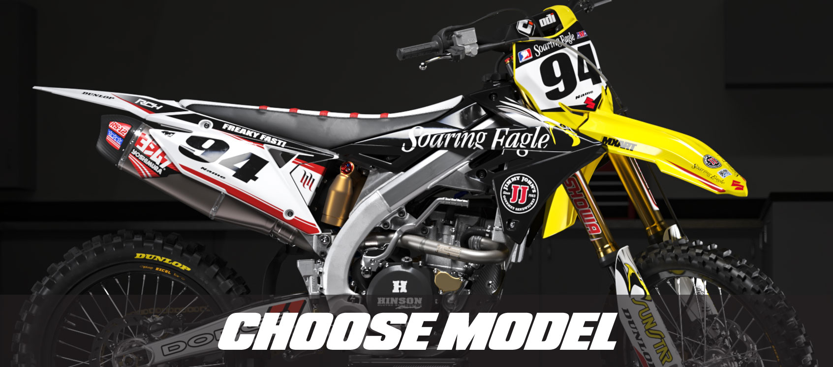 Dirt Bike Graphics Kits Suzuki - Order Suzuki Dirt Bike Decals Online