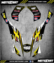 QUAD ATV Full custom graphics kit THRUST Style Sticker Kit