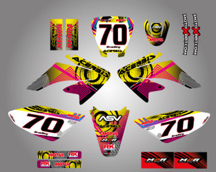 Suzuki RMX 250 S 1996 2001 Full custom sticker kit NEON Style decals graphics