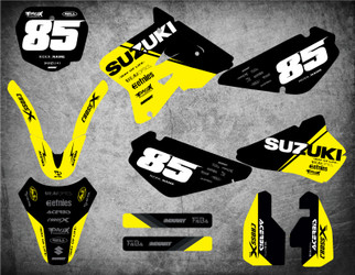 Suzuki RM 85 graphics Australia. Pro quality materials, FREE shipping on all Suzuki RM 85 decals to Australia