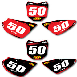 Premium Honda CRF 50 Number Plate Stickers Barbed Style  