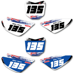 Premium Honda CRF 50 Number Plate Stickers Aussie Pride Style  